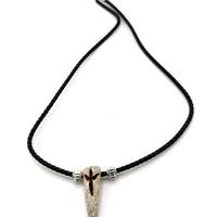 Deer Antler Bone Tips Carved Algiz Rune Necklace