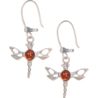Amber Sterling Silver Earrings (Various Designs)
