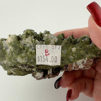 Epidote on Quartz Specimens-Earth Fairy Holistics