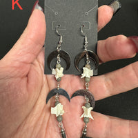 Bone & Stone: Sacred Balance Earrings-Earth Fairy Holistics