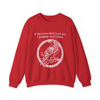 Crow Sweatshirt — “If the crows don’t trust you, I probably won’t either”-Earth Fairy Holistics