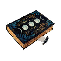 Moon Vintage Leather Journal Travel Journal Diary Spellbook-Earth Fairy Holistics