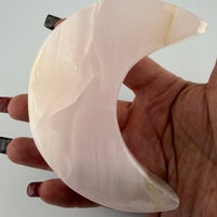 Mangano Calcite Crescent Moons (UV Reactive)-Earth Fairy Holistics