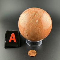Peach Moonstone Sphere-Earth Fairy Holistics