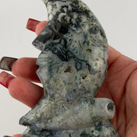 Moss Agate Moon Face-Earth Fairy Holistics