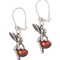 Amber Sterling Silver Earrings (Various Designs)