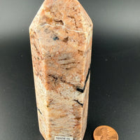 Peach Moonstone/Black Tourmaline Tower-Earth Fairy Holistics