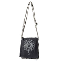 Black Sun & Moon Crossbody With Flap Closure-Earth Fairy Holistics