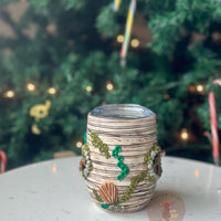 Hobbit Hole Red Ombré Mushrooms White Wood Tumbler-Earth Fairy Holistics
