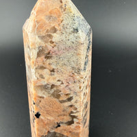 Peach Moonstone/Black Tourmaline Tower-Earth Fairy Holistics