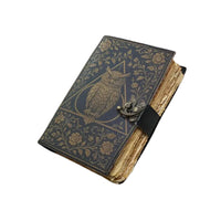 Owl Tarot Leather Journal Grimoire Notebook Diary Cover-Earth Fairy Holistics