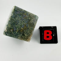 Moss Agate Cube-Earth Fairy Holistics