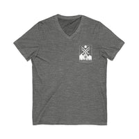 "We aren't bad; We just know our roots" Short Sleeve V-Neck Tee-Earth Fairy Holistics