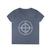 Witch's Knot Wisdom Ladies' V-Neck T-Shirt-Earth Fairy Holistics