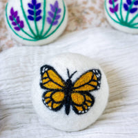 Butterfly Lavender Fields Set of 3 Eco Dryer Balls - MONARCH-Earth Fairy Holistics