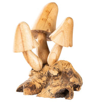 WOODEN 3 MUSHROOMS-Earth Fairy Holistics