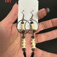 Bone & Stone: Sacred Balance Earrings-Earth Fairy Holistics