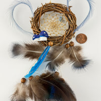 Spirit Wolf Dreamcatchers/Leather Keychains-Earth Fairy Holistics