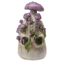 Skull with Purple Mushrooms-Earth Fairy Holistics