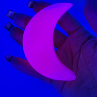 Mangano Calcite Crescent Moons (UV Reactive)-Earth Fairy Holistics