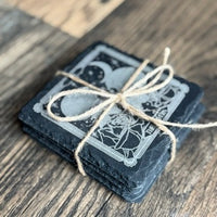 The Lovers Engraved Slate Coasters-Earth Fairy Holistics