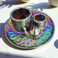 Rainbow Ceramic Burner (Smudge Stick, Palo Santo Wood & Incense Burner)