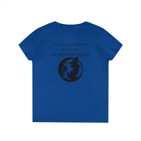 Witch's Knot Wisdom Ladies' V-Neck T-Shirt-Earth Fairy Holistics