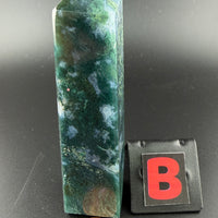 Moss Agate Obelisk Towers-Earth Fairy Holistics