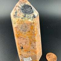 Peach Moonstone/Black Tourmaline Tower-Earth Fairy Holistics