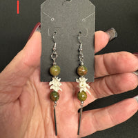 Bone & Stone: Sacred Balance Earrings-Earth Fairy Holistics