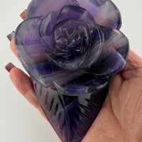 Fluorite Flower on Leaf-Earth Fairy Holistics
