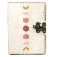 Bohemian Moon Blank Leather Journal-Earth Fairy Holistics