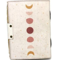 Bohemian Moon Blank Leather Journal-Earth Fairy Holistics