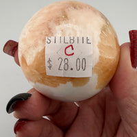 Peach Stilbite/Scolecite Spheres-Earth Fairy Holistics