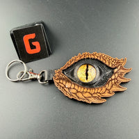 Spirit Wolf Leather Eye Keychains