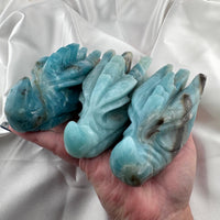 Caribbean Calcite Dragon Head Carving-Earth Fairy Holistics