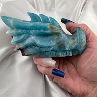 Caribbean Calcite Dragon Head Carving-Earth Fairy Holistics