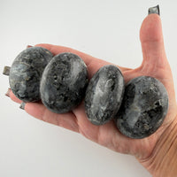 Black Pearl Labradorite Palm Stones-Earth Fairy Holistics