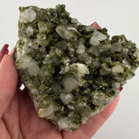 Epidote on Quartz Specimens-Earth Fairy Holistics