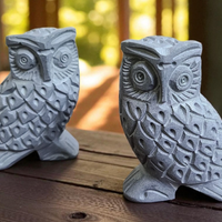 Owl Carved Soapstone Incense Burner
