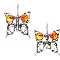 Amber Sterling Silver Earrings (Various Designs)