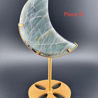 Labradorite Moon With Stand-Earth Fairy Holistics