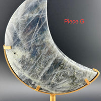 Labradorite Moon With Stand-Earth Fairy Holistics