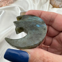 Labradorite Star and Moon Carving-Earth Fairy Holistics