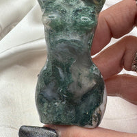 Moss Agate Goddess Body Carving-Earth Fairy Holistics