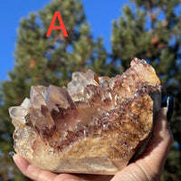 Sunset Phantom Quartz Clusters-Earth Fairy Holistics
