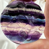 Rainbow Fluorite Flower Carving-Earth Fairy Holistics