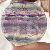 Rainbow Fluorite Flower Carving-Earth Fairy Holistics