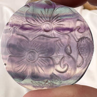 Rainbow Fluorite Flower Carving-Earth Fairy Holistics