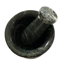 Black Zebra Marble Mortar & Pestle 4"-Earth Fairy Holistics